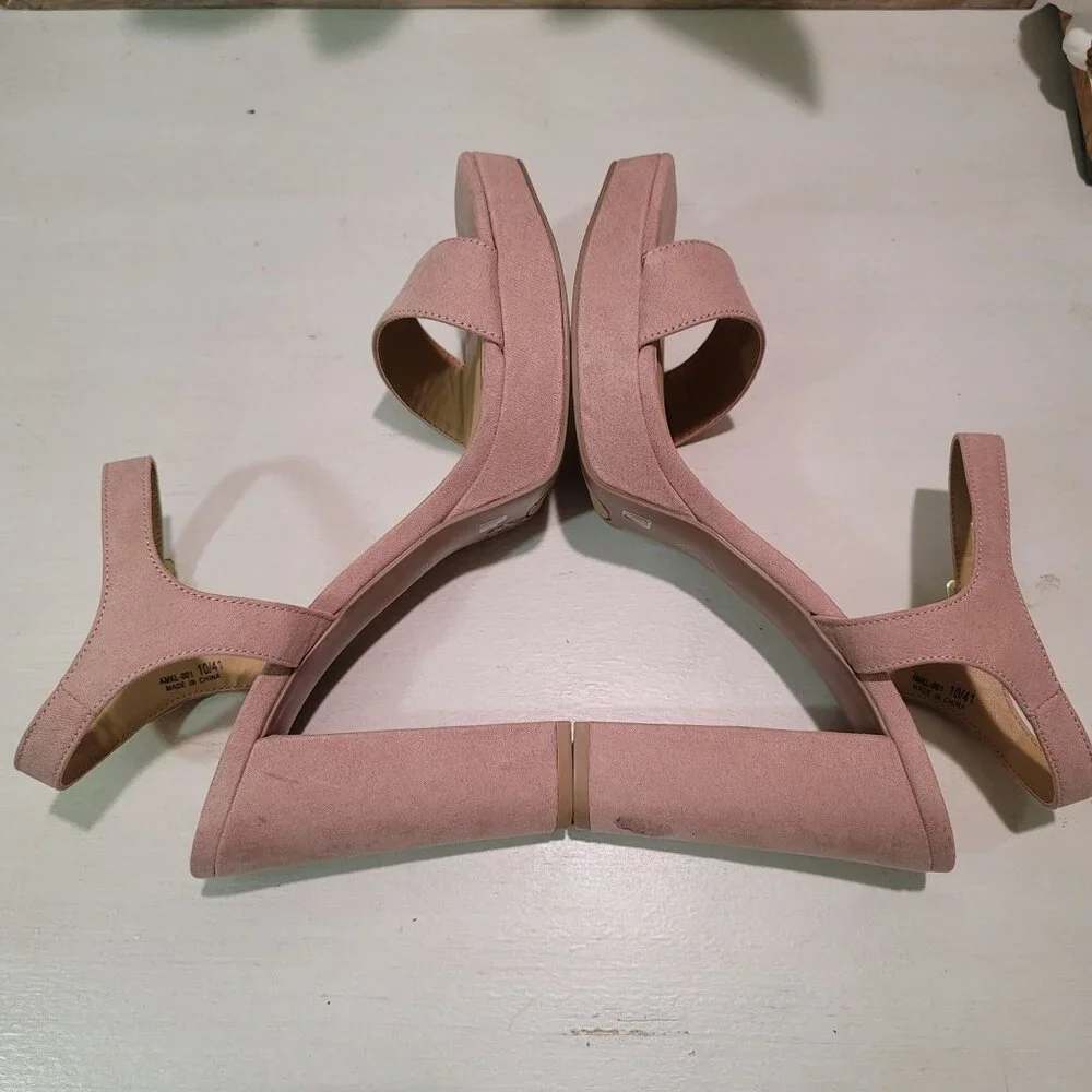 Chinese Laundry Alanah Ankle Strap Platform Sandals in Nude Women Sz 10 Chic - Picture 7 of 13